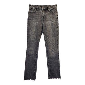 Jag Jeans Women’s Size 2/26 Mid Rise Straight Leg Denim Black Wash Raw Ham Jeans